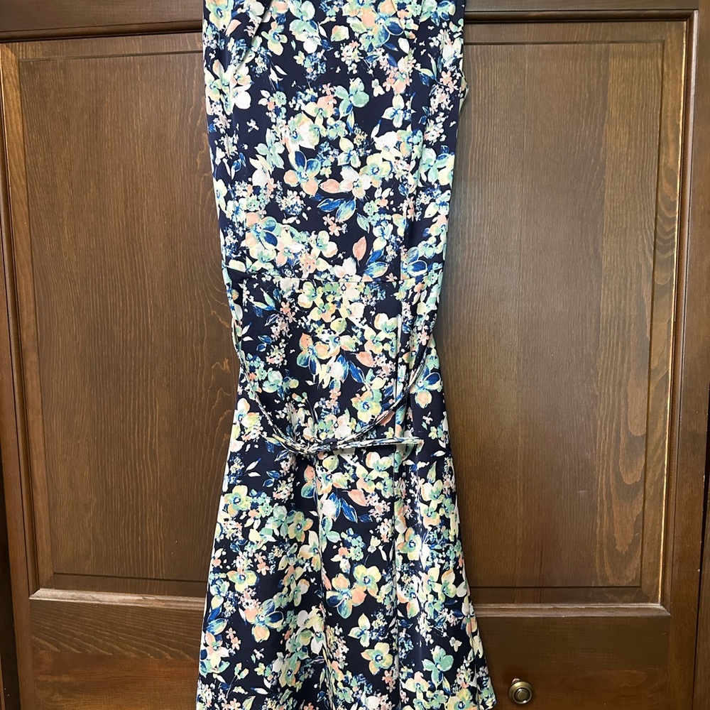 New York & Company Navy Floral Dress